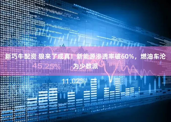 新巧牛配资 狼来了成真！新能源渗透率破60%，燃油车沦为少数派